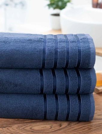 Bambusový uterák 50 × 100 cm ‒ Noemi tmavě modrý