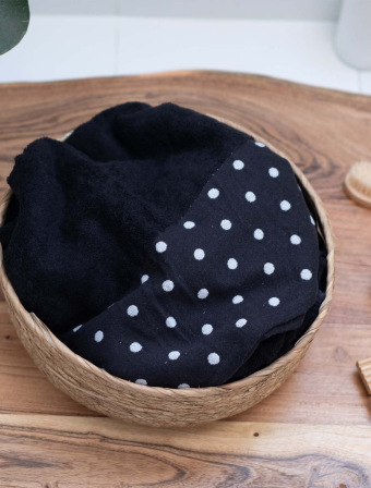 Bambusový uterák 50 × 100 cm ‒ Sofia čierny