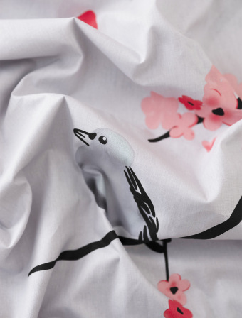 Bavlnená obliečka na vankúš Renforcé 70 x 90 cm - Sakura 02