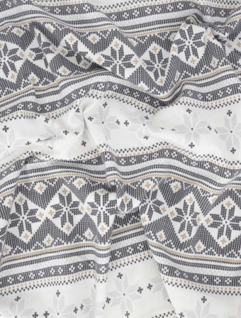 Flanelová obliečka na vankúš 70 x 90 cm - Winter sivé