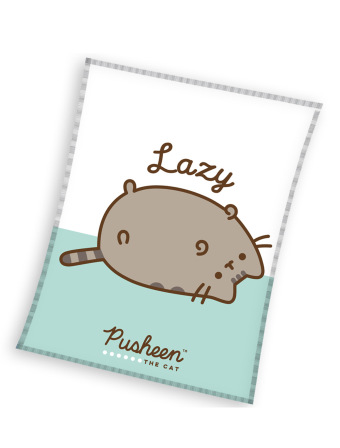 Detská mikroplyšová deka 130 x 170 cm - Mačička Pusheen Lazy Cat