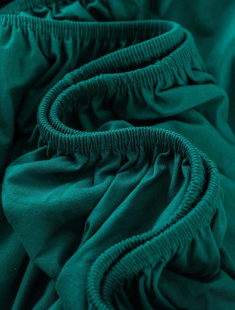 Jersey plachta s lycrou Deluxe 90 × 200 cm – smaragdová