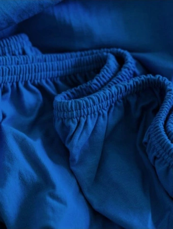 Jersey plachta s lycrou Deluxe 220 × 200 cm – tmavo modré