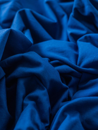 Jersey plachta s lycrou Deluxe 140 × 200 cm – tmavo modrá