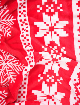 Predĺžené obliečky mikroplyš Exclusive – Vianoce červené