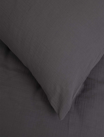 Mušelínová obliečka na vankúš 40 × 60 cm – Alexia sivohnedé