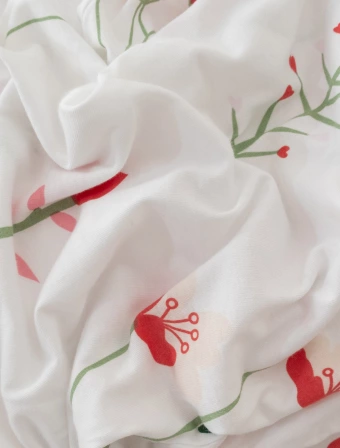Obliečka Mako jersey 70 × 90 cm – Vlčie maky biele