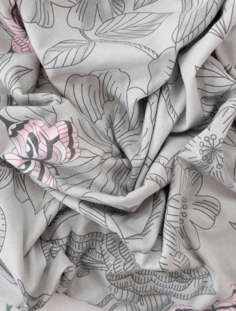 Obliečka Mako jersey 70 × 90 cm – Valeria sivoružová