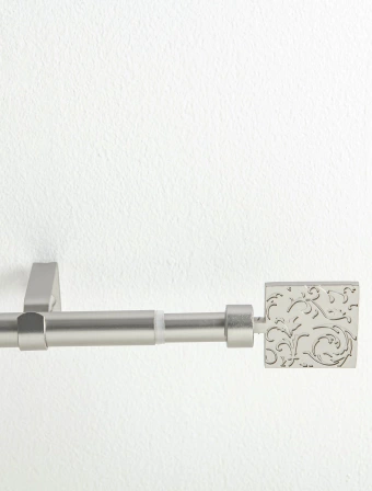 Garniža jednoradová Paolo - brúsený nikel 120 - 210 cm
