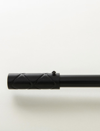 Garniža dvojradová Roberto - matná čierna 160 - 300 cm
