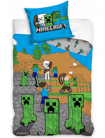 Detské bavlnené obliečky – Minecraft Time to Mine