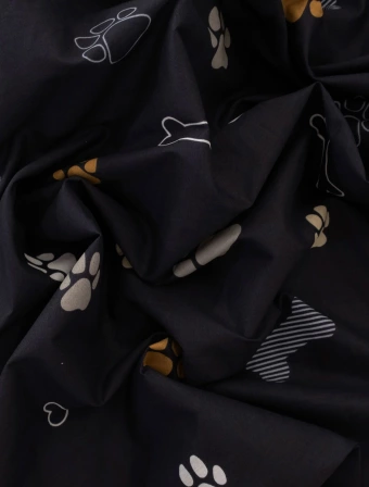 Bavlnená obliečka na vankúš Renforcé 50 × 70 cm – Labky čierne