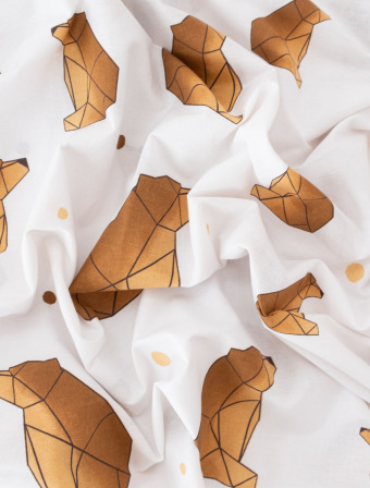 Bavlnená obliečka na vankúšik Renforcé 40 × 40 cm – Medvede