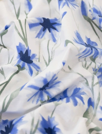 Bavlnená obliečka na vankúšik Renforcé 40 × 40 cm – Nevädza modrá
