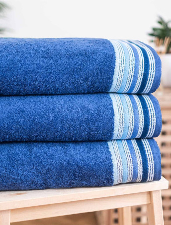 Froté uterák 50 × 100 cm ‒ Dario tmavě modrý