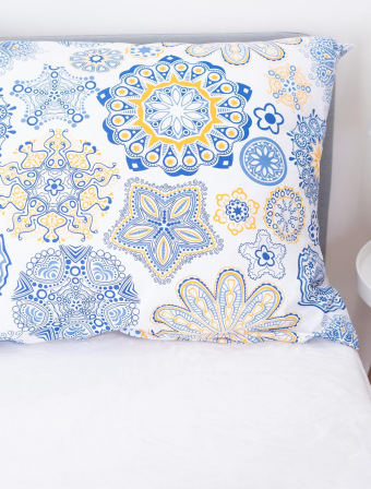 Bavlnená obliečka na vankúš 70 × 90 cm – Ciara modrá
