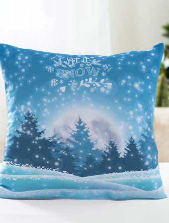 Vianočná obliečka na vankúšik 40 × 40 cm – Zimná krajina
