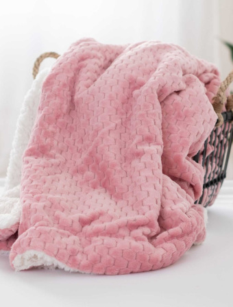 Luxusná baránková deka mikroplyš 200 × 220 cm – Laura ružová