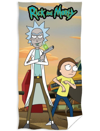 Detská osuška 70 × 140 cm ‒ Rick a Morty Šialený vedec