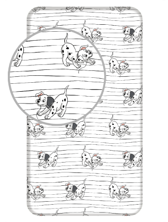 Jersey plachta s detským motívom 90 × 200 cm – 101 Dalmatians Lucky Stripe