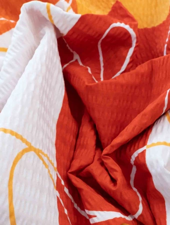 Predĺžené krepové obliečky Exclusive – Domino oranžová