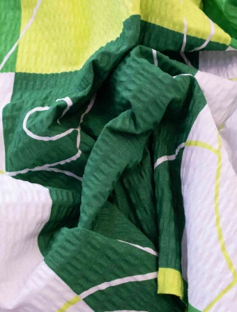 Predĺžené krepové obliečky Exclusive – Domino zelená