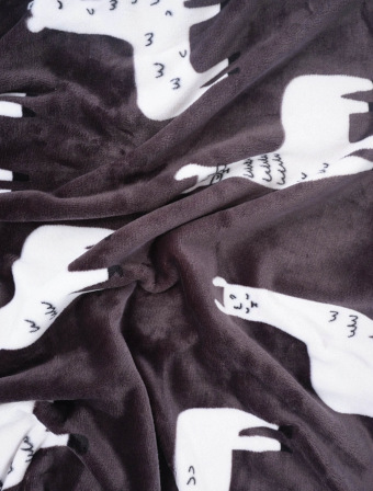 Obliečka na vankúš mikroplyš 70 × 90 cm – Lama sivé