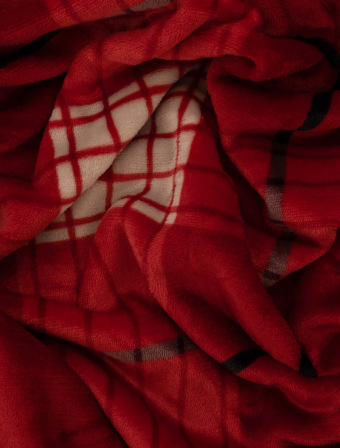 Obliečka na vankúš mikroplyš 70 × 90 cm – Scandi červené