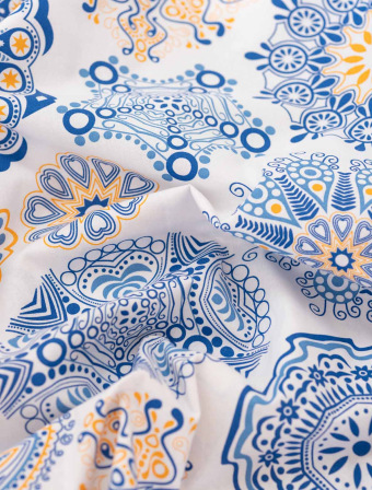 Bavlnená obliečka na vankúšik 40 × 40 cm – Ciara modré L02