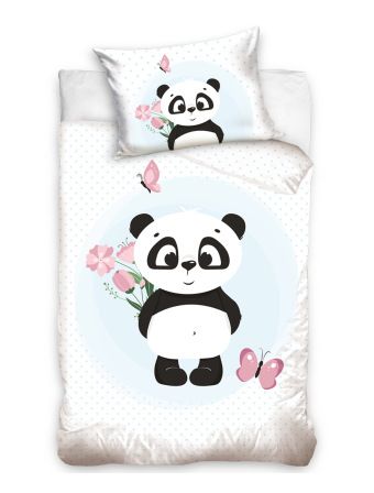Bavlnené obliečky do postieľky – Roztomilá Panda