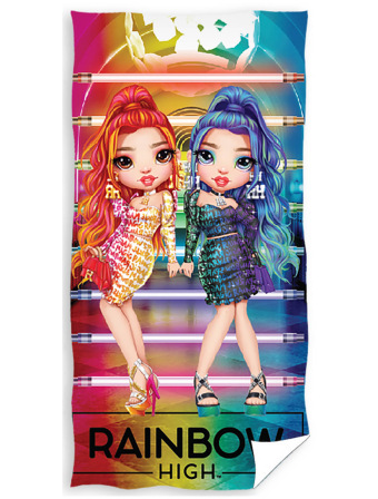 Detská osuška 70 × 140 cm ‒ Bábiky Rainbow High Fashion Party