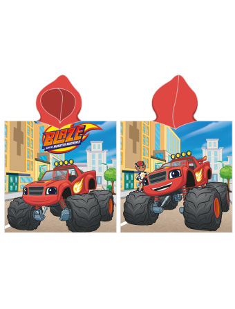 Detské pončo 50 × 115 cm ‒ Plamínek a Čtyřkoláci Monster Truck