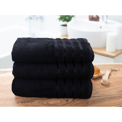 Bambusový uterák 50 × 100 cm ‒ Noemi čierny