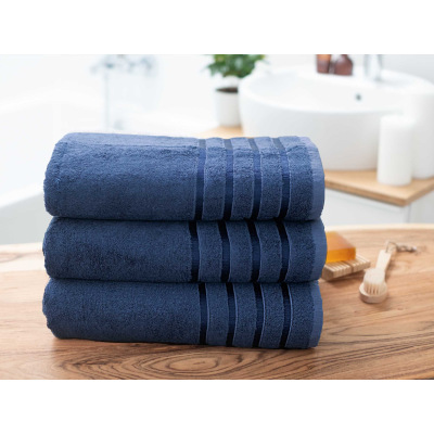 Bambusový uterák 50 × 100 cm ‒ Noemi tmavě modrý
