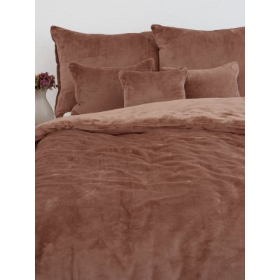 Francúzske obliečky mikroplyš Exclusive – Laura mocha mousse - 220 × 200 cm - 70 x 90 cm