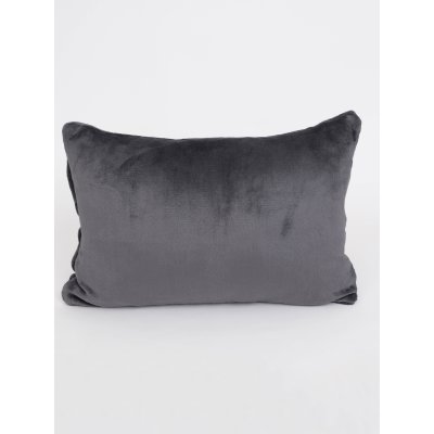 Obliečka na vankúš mikroplyš 40 × 60 cm – Laura tmavo sivá-  -