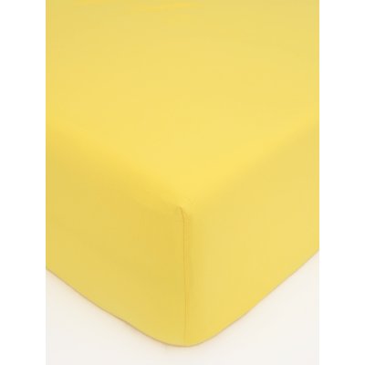 Jersey plachta do postieľky Classic 70 x 140 cm – žltá