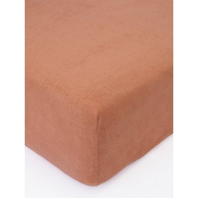 Froté plachta do postieľky 70 × 140 cm - terakota