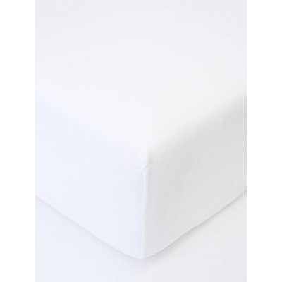 Froté plachta do postieľky 60 × 120 cm - biela