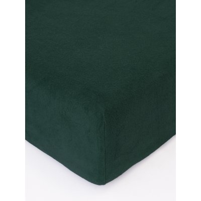 Froté plachta 220 × 200 cm - tmavo zelená