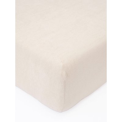 Froté plachta do postieľky 60 × 120 cm - prírodná