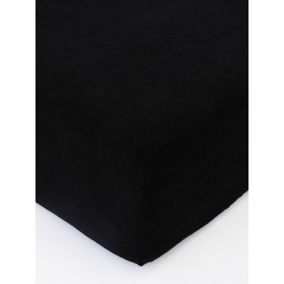 Froté plachta 180 × 200 cm - čierna