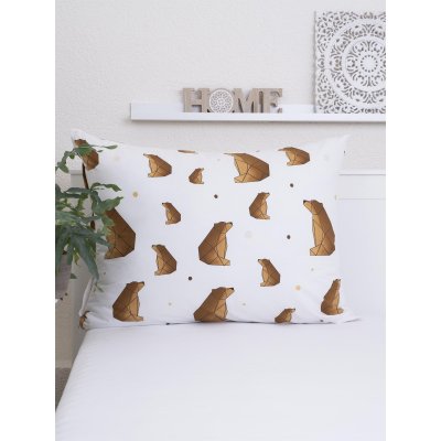 Bavlnená obliečka na vankúš Renforcé 70 × 90 cm - Medvede-  -