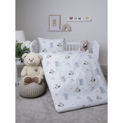 Bavlnené obliečky Renforcé  do postieľky – Lesní priatelia - 100 × 135 cm - 40 x 60 cm