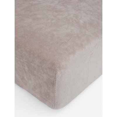 Plachta mikroplyš Deluxe do postieľky 60 x 120 cm - cappuccino