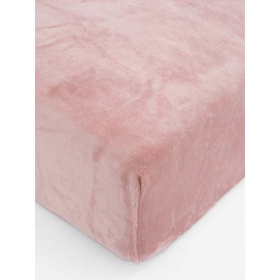 Plachta mikroplyš Deluxe do postieľky 70 x 140 cm - púdrová