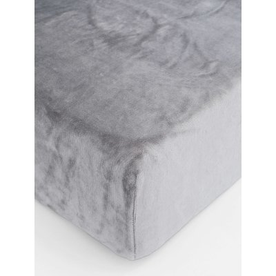 Plachta mikroplyš Deluxe do postieľky 70 x 140 cm - svetlo sivá