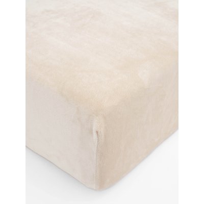 Plachta mikroplyš Deluxe do postieľky 60 x 120 cm - mandľové