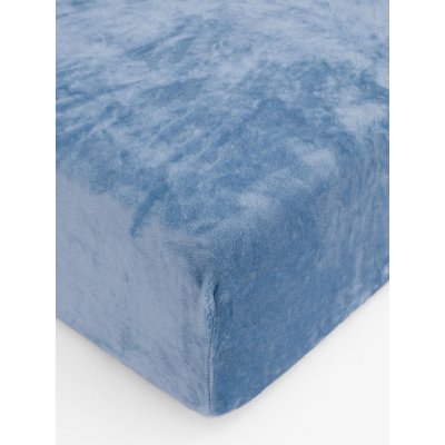 Plachta mikroplyš Deluxe do postieľky 60 x 120 cm - nebeská modrá