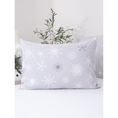 Flanelová obliečka na vankúš 50 x 70 cm - Frozen sivé-  -
